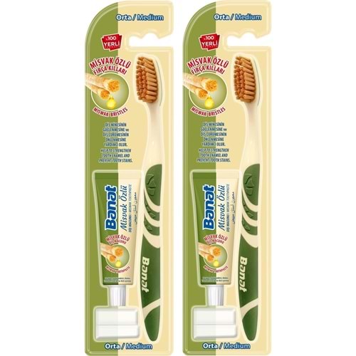 Banat Misvak Özlü Ağız Bakım Seti (15 ml Diş Macunlu) 2 Adet