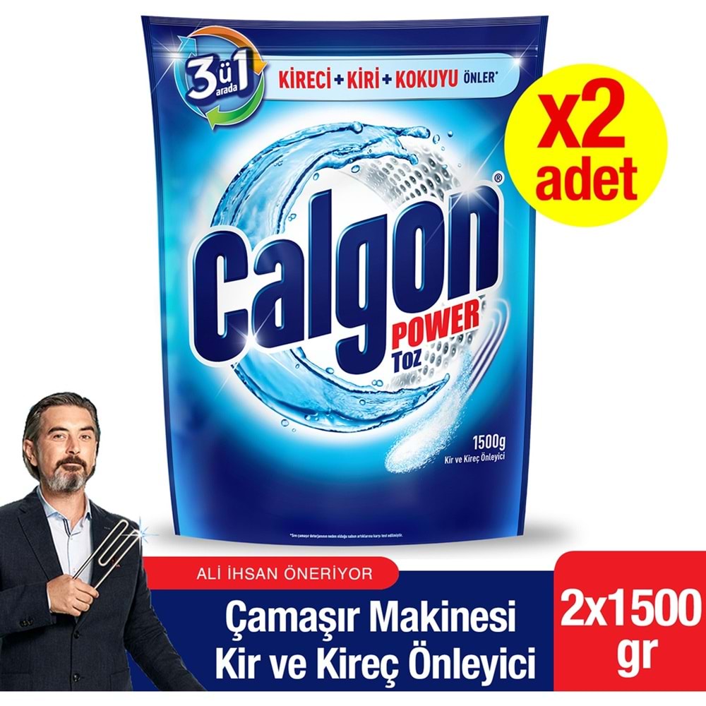 Calgon Çamaşır Makinesi Kireç Önleyici Toz 1500 gr x 2 Adet