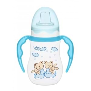 Wee Baby Akıtmaz Kulplu PP Bardak 250ml / Mavi NO:169