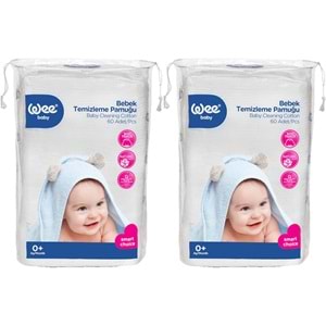 Wee Baby Bebek Temizleme Pamuğu 60'lı - 2 Adet