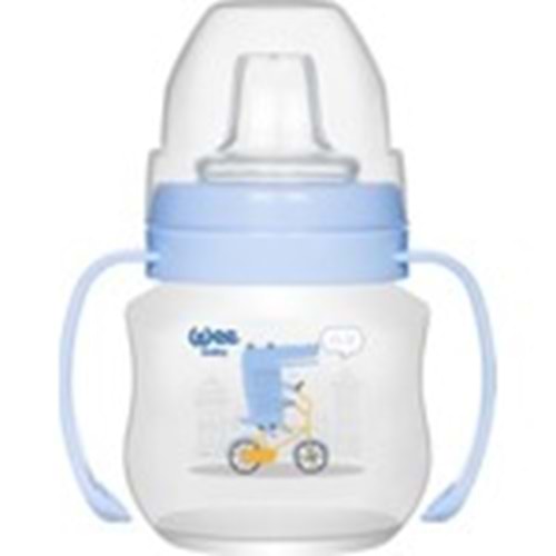 Wee Baby 753 Akıtmaz Kulplu Pp Bardak 125 ml - Mavi