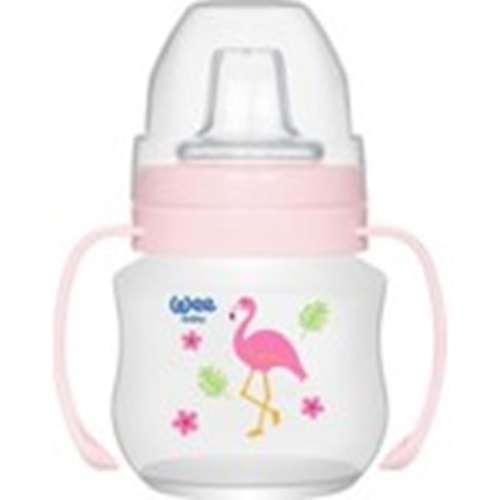 Wee Baby 753 Akıtmaz Kulplu Pp Bardak 125 ml - Pembe
