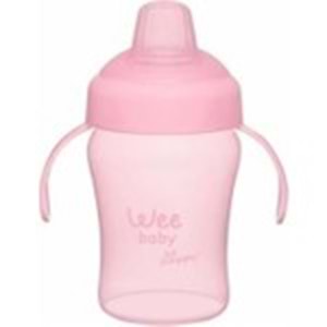 Wee Baby Colorful Akıtmaz Kulplu Bardak Pembe 240ML