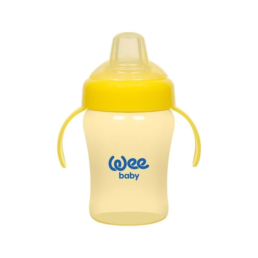 Wee Baby Colorful Akıtmaz Kulplu Bardak 240 ml -Sarı / 775