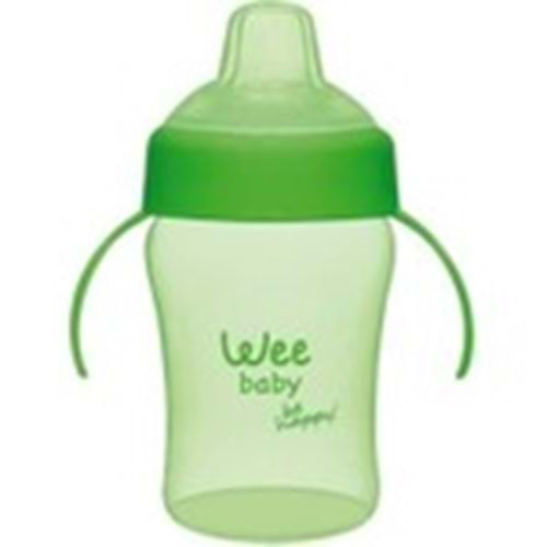 Wee Baby Colorful Akıtmaz Kulplu Bardak Yeşil 240ML