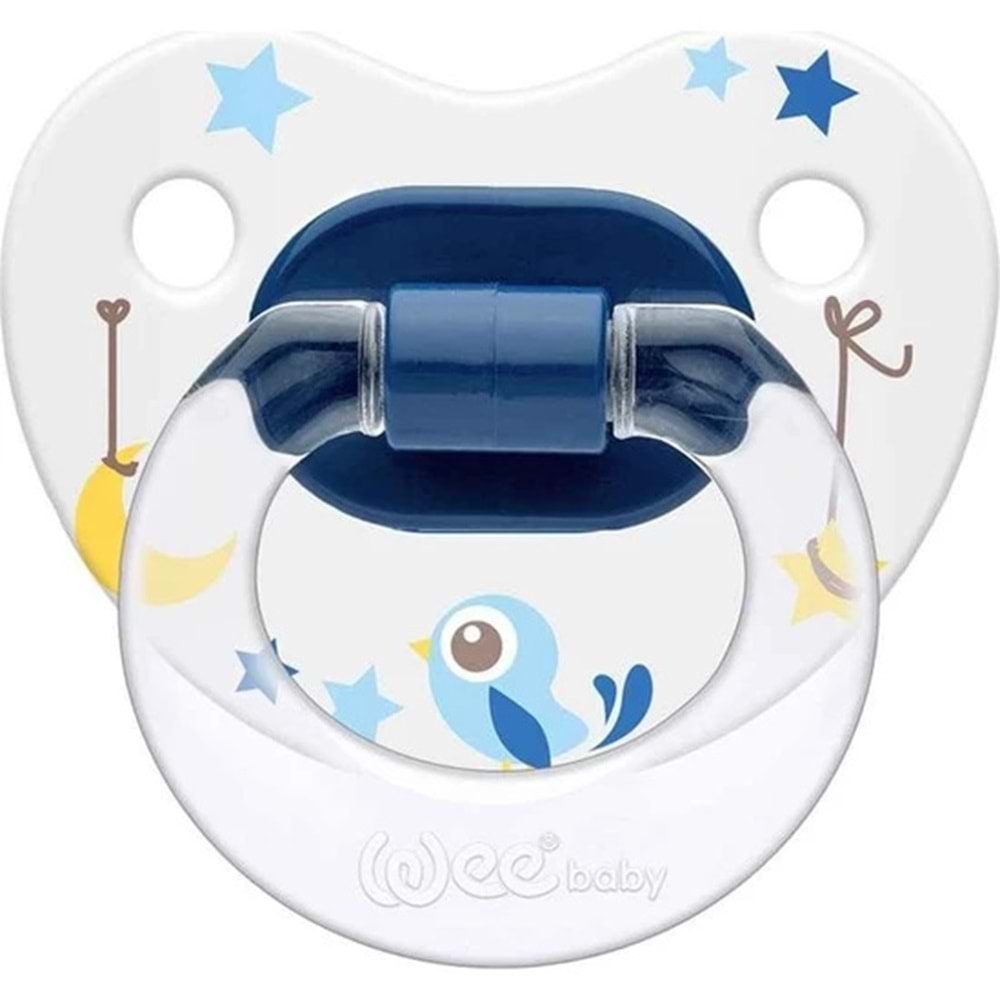 Wee Baby Baby Silikon Desenli Damaklı Emzik No:2 (Askılı)