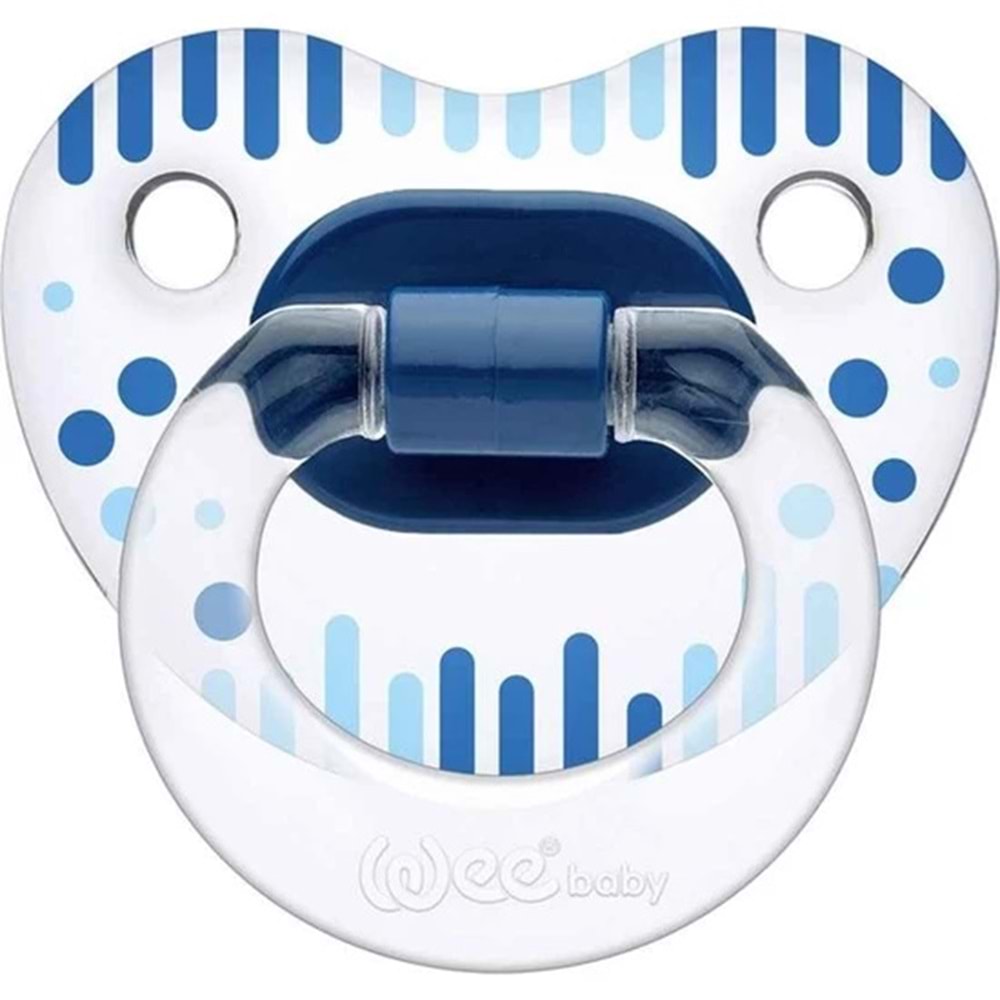 Wee Baby 837 Şeffaf Desenli Damaklı Emzik 6-18 Ay