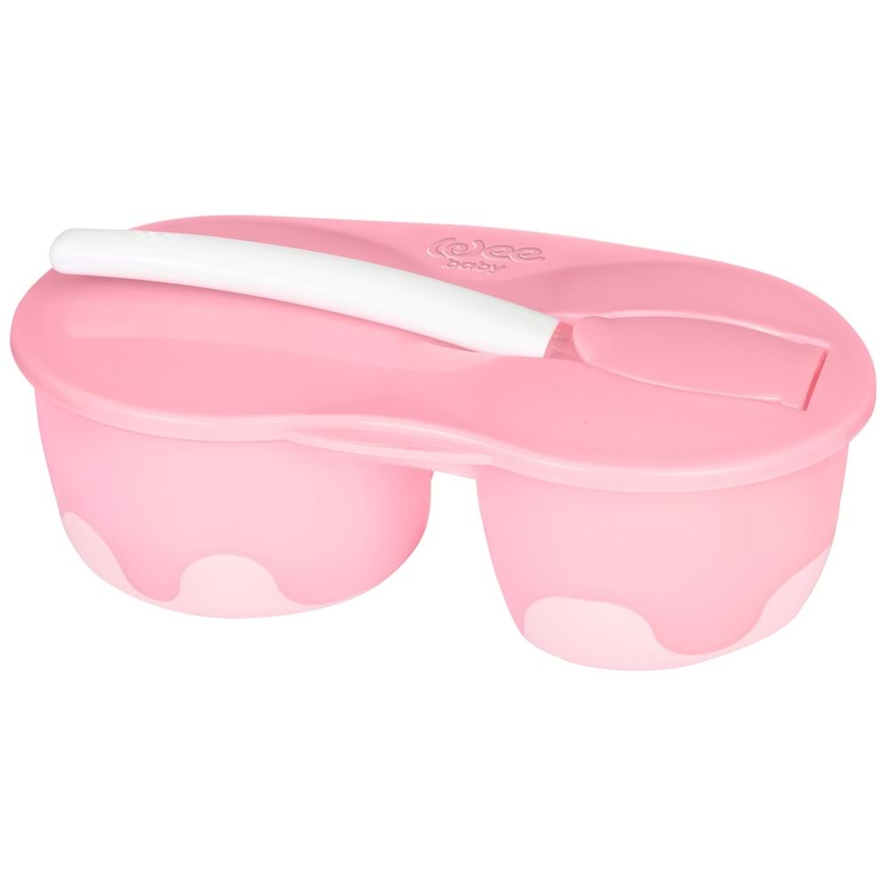Wee Baby İki Hazneli Mama Kabı Seti (Pembe)