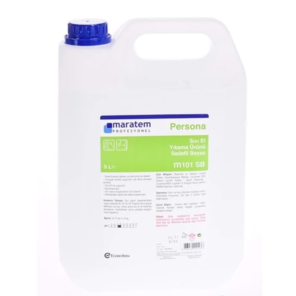 Maratem 101 Sıvı El Yıkama Ürünü-Sedefli Beyaz 5 kg