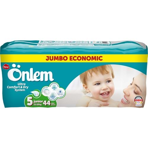 Önlem Bebek Bezi Jumbo Paket Junior 44 Adet (11-18 kg)
