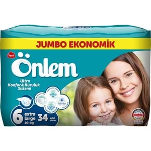 Önlem Bebek Bezi Jumbo Paket Extra Large 34 Adet (16+ kg)
