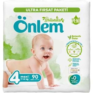 Önlem Bebek Bezi Botanika Ultra Fırsat Pk Beden: 4 (7 - 14 Kg) Maxi 90'lı