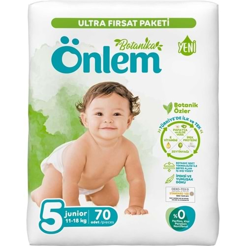 Önlem Bebek Bezi Botanika Ultra Fırsat Pk Beden: 5 (11 - 18 Kg) Junior 70'li