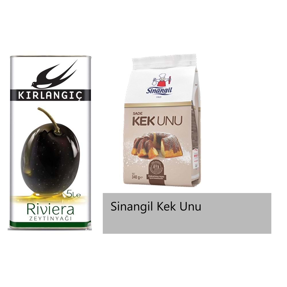 Kırlangıç Riviera Zeytinyağı 5 lt + Sinangil Un HEDİYELİ