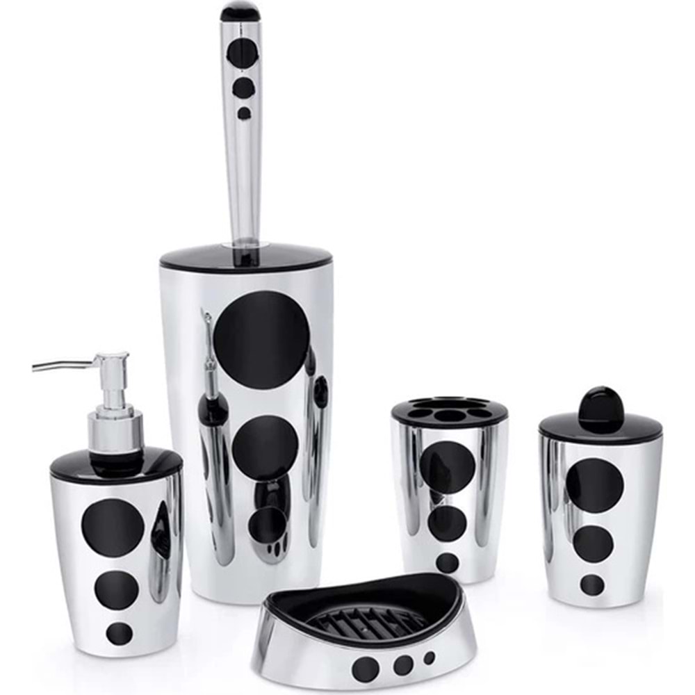 Flora F326 Punto Banyo Seti 5 Parça Krom