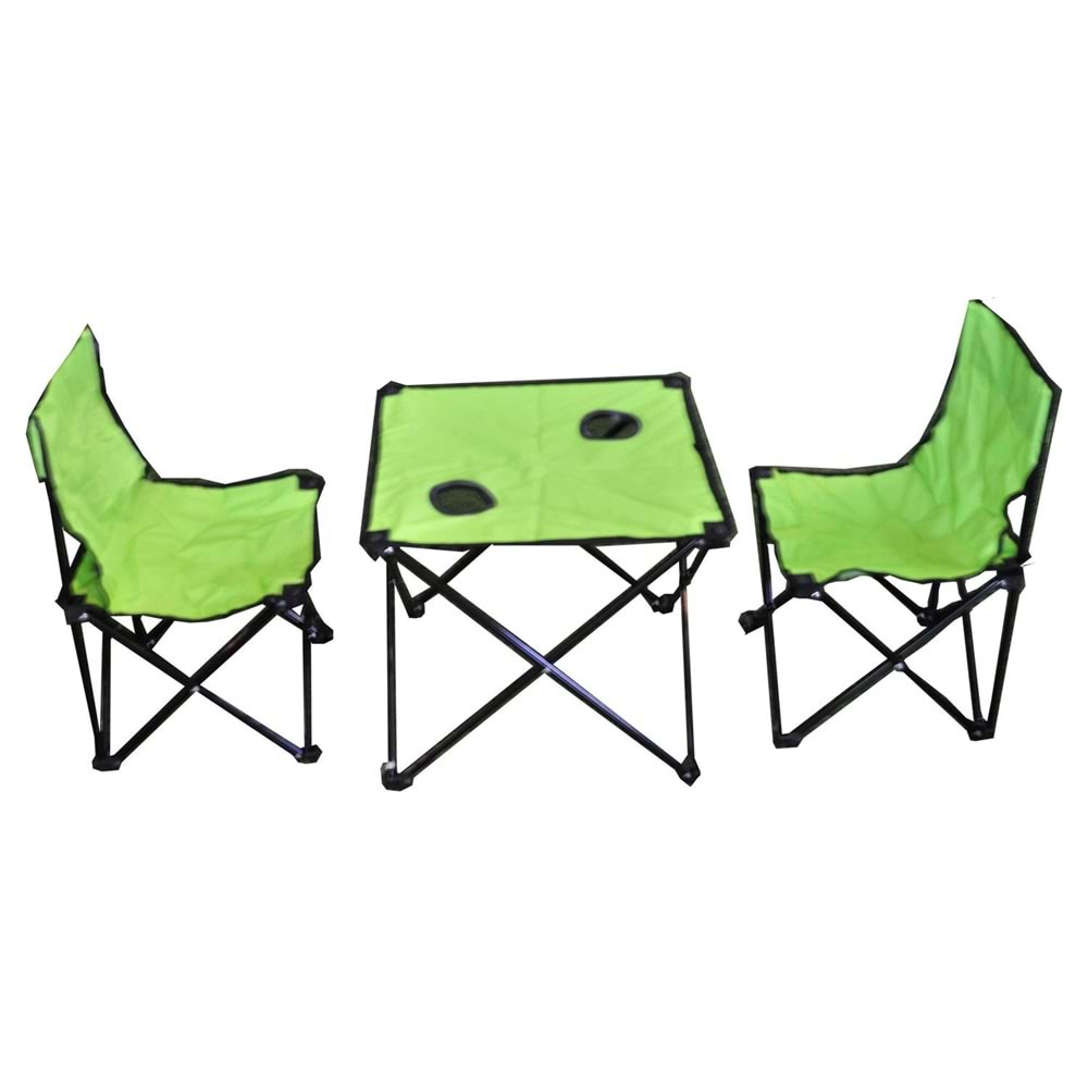 Andoutdoor 2 Sandalye 1 Masa Çantalı Set Yeşil