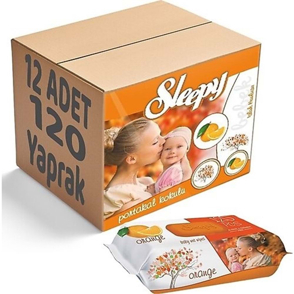 Sleepy Portakal Kokulu Islak Havlu Mendil 12X120