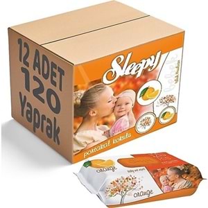 Sleepy Portakal Kokulu Islak Havlu Mendil 12X120