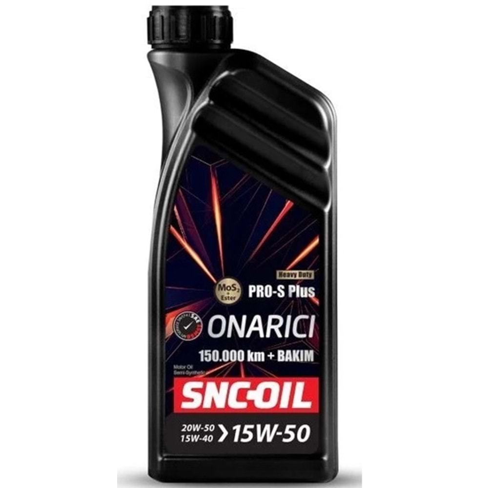 Snc OİL Pro S Plus Onarıcı 150.000 KM+Bakım 15W-50 1 Lt.