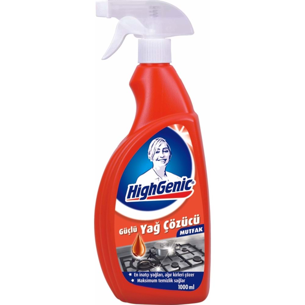 Highgenic Güçlü Yağ Çözücü Sprey 1000 ml